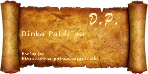 Dinka Palóma névjegykártya